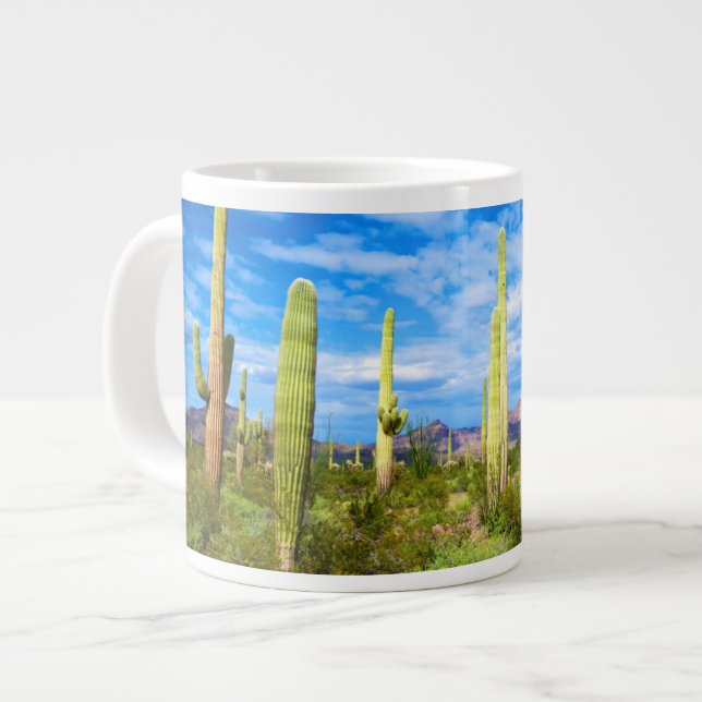 Desert cactus liggande, Arizona Jumbo Mugg (Framsida vänster)