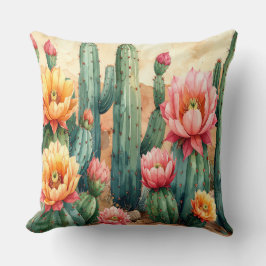 Desert Cactus Pillow - Boho Southwest Decor Cushio Kudde