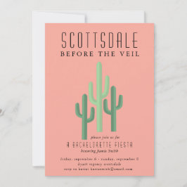 Desert Cactus Scottsdale Bachelorette Inbjudningar