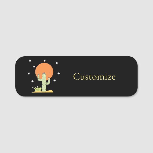 Desert Cactus Sol Thunder_Cove Namnbricka (Framsida)