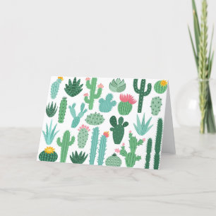 Desert Cactus Söt Tack Kort
