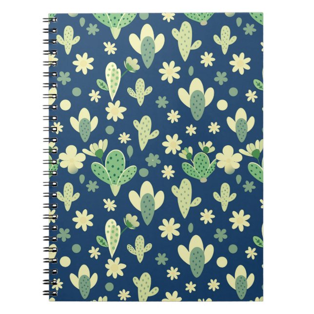 Desert Cactus & Succulent Pattern Anteckningsbok (Framsidan)