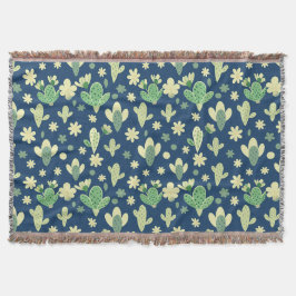 Desert Cactus & Succulent Pattern Filt