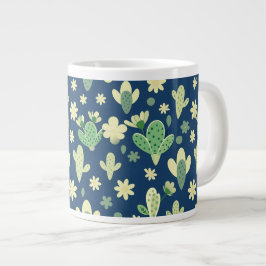 Desert Cactus & Succulent Pattern Jumbo Mugg