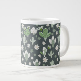 Desert Cactus & Succulent Pattern Jumbo Mugg