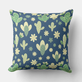 Desert Cactus & Succulent Pattern Kudde
