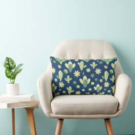 Desert Cactus & Succulent Pattern Lumbarkudde