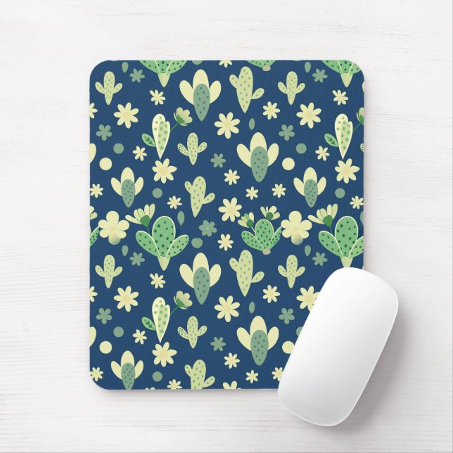 Desert Cactus & Succulent Pattern Musmatta (Med mus)