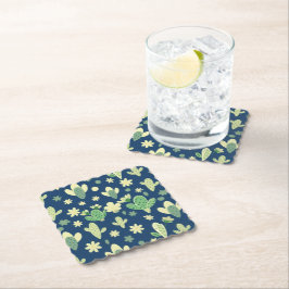 Desert Cactus & Succulent Pattern Underlägg Papper