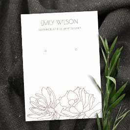 DESERT CACTUS SUCCULENT  ROSA EARRING VISNING VISITKORT