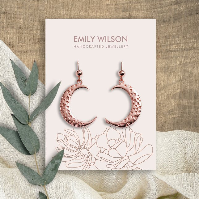 DESERT CACTUS SUCCULENT  ROSA EARRING VISNING VISITKORT (Skapare uppladdad)