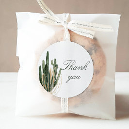 Desert Cactus Tack Sticker 1,5 tum Runt Klistermärke