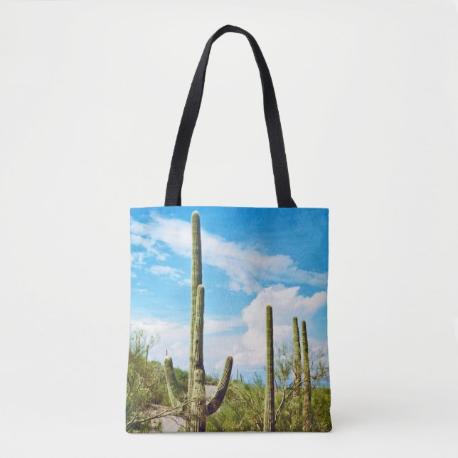 Desert Cactus Tote Tygkasse (Framsida)