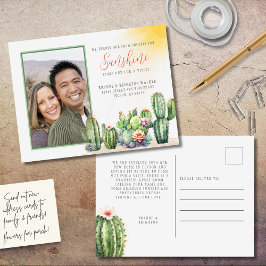 Desert Cactuvi Flyttat Snö till Sunshine Postcards Vykort