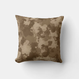 Desert Camo Paint Splatter Kudde
