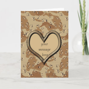 Desert Camo Valentine Card - anpassat Helgkort