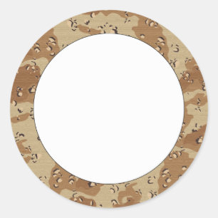 Desert Camouflage Mönster Runt Klistermärke