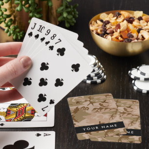 Desert Camouflage Pattern, ditt namn, Anpassa Casinokort