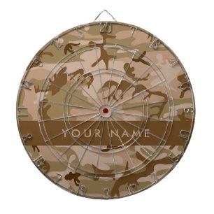 Desert Camouflage Pattern, ditt namn, Anpassa Darttavla