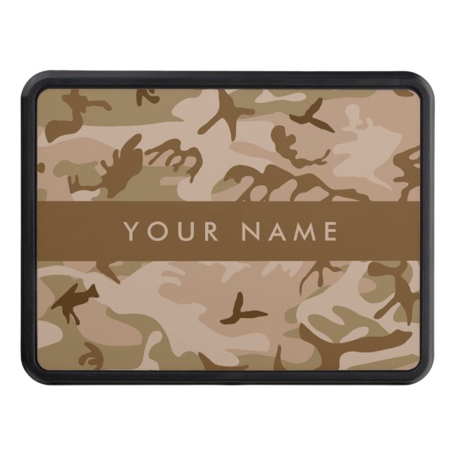 Desert Camouflage Pattern, ditt namn, Anpassa Dragkroksskydd (Framsidan)