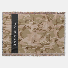 Desert Camouflage Pattern, ditt namn, Anpassa Filt