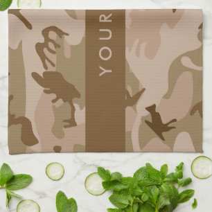 Desert Camouflage Pattern, ditt namn, Anpassa Kökshandduk