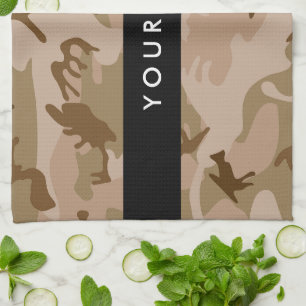 Desert Camouflage Pattern, ditt namn, Anpassa Kökshandduk
