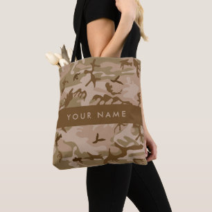 Desert Camouflage Pattern, ditt namn, Anpassa Tygkasse