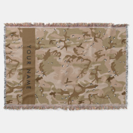 Desert Camouflage Småstens, Ditt namn, Anpassa Filt