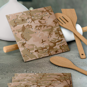 Desert Camouflage with Pebbles, Military, Army Kakelplatta
