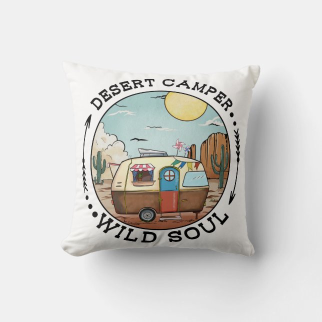 Desert Camper Vild Soul Kudde (Framsida)