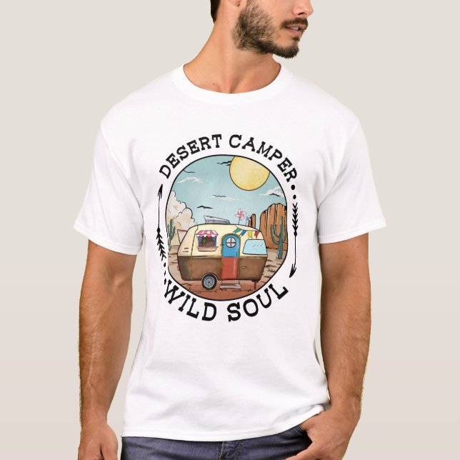 Desert Camper Vild Soul T Shirt (Framsida)
