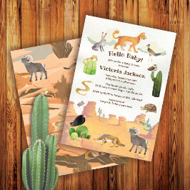 Desert Canyon Animals Baby Shower Inbjudningar