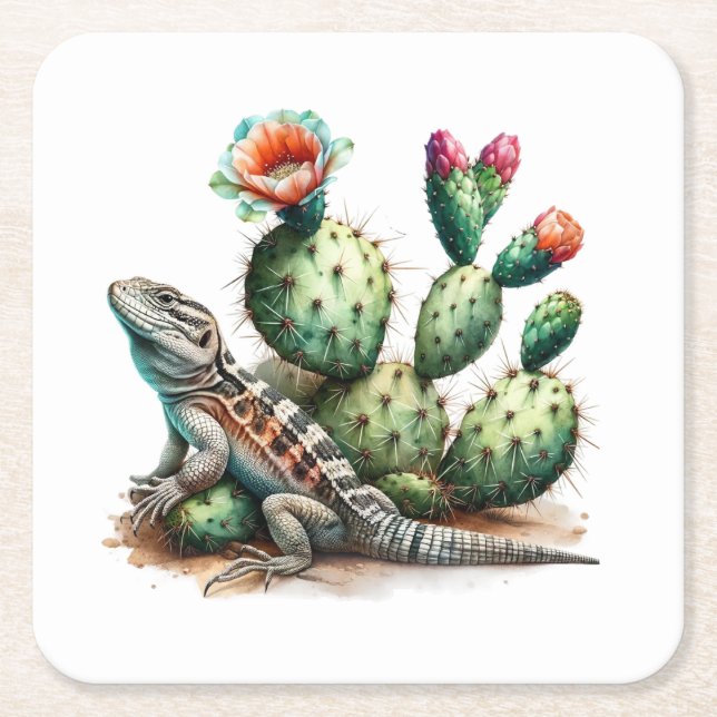 Desert Charm Underlägg Papper Kvadrat (Framsidan)