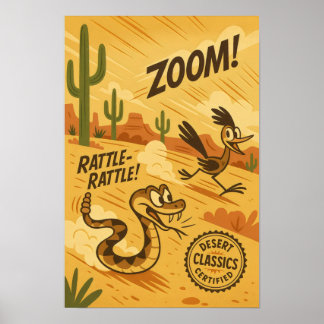 Desert Classic - Roadrunner & Rattlesnake Chase Poster
