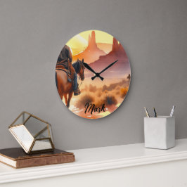 Desert Cowboy Stor Klocka