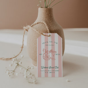 Desert Cowgirl Land Klubb Bachelorette Favor Presentetikett
