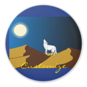 Desert Coyote Howling Full Moon Thunder_Cove Knopp