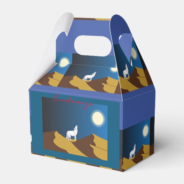 Desert Coyote Howling Full Moon Thunder_Cove Presentaskar (Framsidan Sidan)