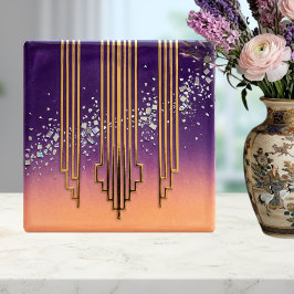 Desert Disco Lattice CrystalOmbre Diamond & Orange Kakelplatta