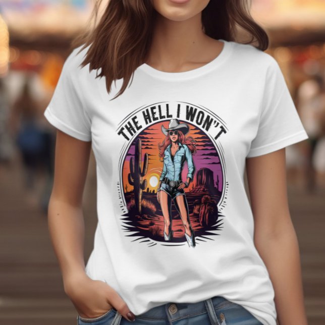 Desert Diva: Cowgirl Charm T Shirt (Skapare uppladdad)