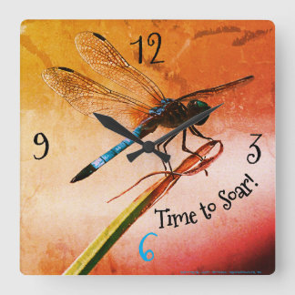 * 'Desert Dragonfly' design, Fyrkantig Klocka