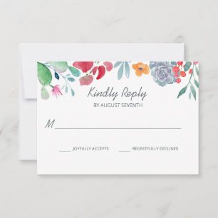 Desert Dream   Boho Watercolor Blommigt Bröllop OSA Kort