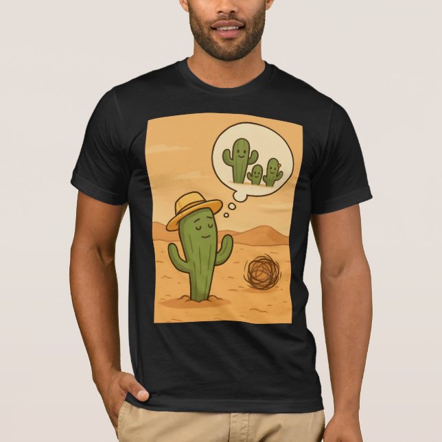 Desert Dreamer – The Hopeful Cactus Family Vision T Shirt (Framsida)