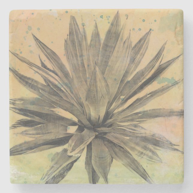 Desert Dreams | Grönt Plant Underlägg Sten (Framsidan)