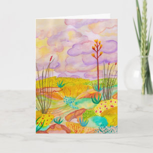 Desert Dreams Watercolor New mexico ANPASSNINGSBAR Kort
