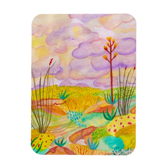 Desert Dreams Watercolor New mexico Magnet (Vertikal)