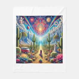 Desert Dreamscape: Oasis of Infinite Wonders Fleecefilt