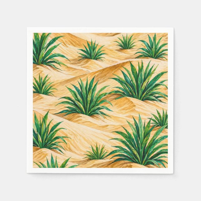 Desert Dunes Agave Pattern Pappersservett (Framsidan)