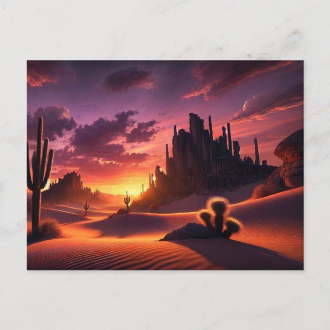 Desert Dusk - vykort (Framsida)